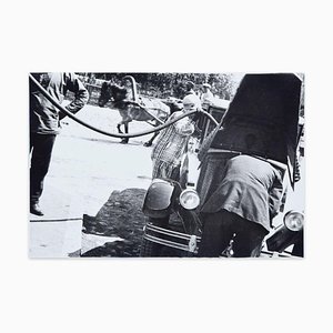 At the Petrol Station - Original Vintage Silver Salt Photograph by A. Rodcenko 1935 ca.