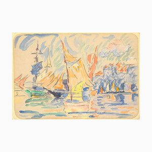 Paul Signac, Saint Tropez, Original Watercolor Drawing, 1900s