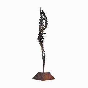 Sculpture Silver Composition en Bronze Argenté par N. Franchina - 1960 1960