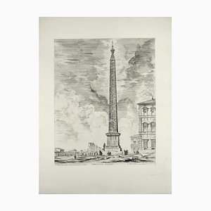 Obelisco Egizio (Egyptian Obelisk) - Gravure à l'eau-forte par GB Piranesi 1759