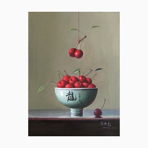 Cherries - Original Oil on Canvas by Zhang Wei Guang - 2000s 2000s