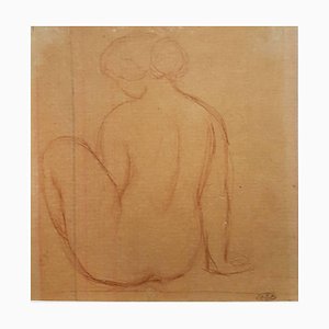 Nude Woman Original Pencil Drawing by Artistide Maillol XIX-XX centuries