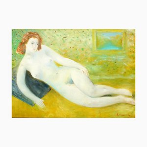 Desnudo - Original Oil on Canvas de Umberto Lilloni - 1958 1958
