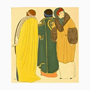 Models in Winter - Original Stencil by Paul Iribe - 1908 1908