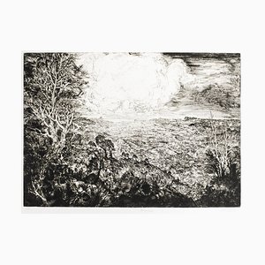 Landscape with Cars - Original Etching by J.P. Velly - 1969 1969