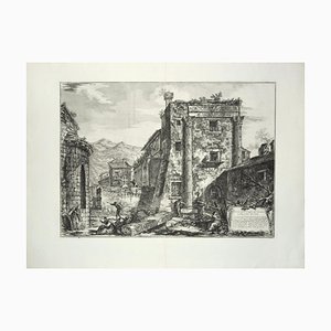 Rovine del Tempio de 'Castori nella città di Cora - Aguafuerte de GB Piranesi 1764