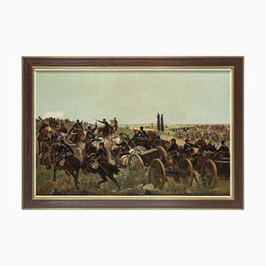 La guerra franco-prussiana - Olio su tela di Raoul Arus - Fine XIX secolo Fine XIX secolo