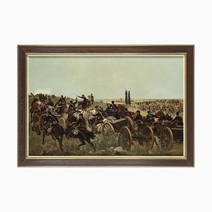 The French-Prussian War - Oil on Canvas by Raoul Arus - Late 19th Century Late 19th Century