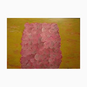 Composition Rose et Jaune - Tempera Original par P. Consagra - 1973 1973