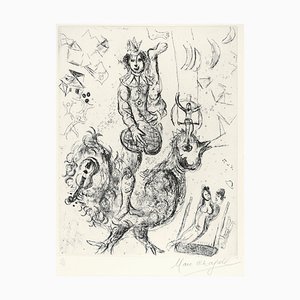 Acquaforte Le Clown - Acquaforte ed acquatinta originali di Marc Chagall - 1967 1967