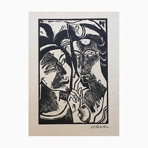 Zwiesprache - Original Holzschnitt von Max Pechstein - 1918 1918