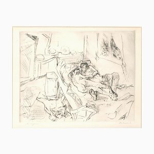 Gravure à l'Eau-Forte Gravure Originale Liebespaar I par Max Beckmann - 1916 1916