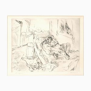 Liebespaar I - Original Etching and Drypoint by Max Beckmann - 1916 1916