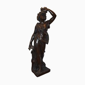 Escultura Follower of Bacchus - Bronce de artista italiano desconocido A fines de 1800