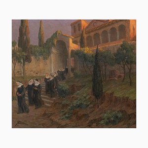 After Vespers - Original Oil on Board by G. B. Crema - 1920s 1920s