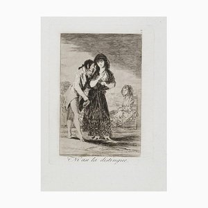 Ni asi la Distingue - Original Etching by Francisco Goya - 1799 1799