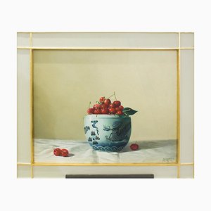 Cerises, Huile sur Toile par Zhang Wei Guang - 2000s 2000s