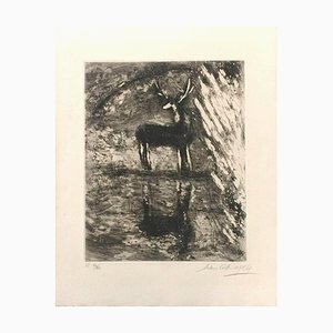 Le Cerf se Voyant dans l'Eau - Etching by Marc Chagall - 1952 1952