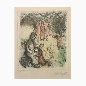 Lithographie Originale de Jacob's Blessing par Marc Chagall - 1979 1979