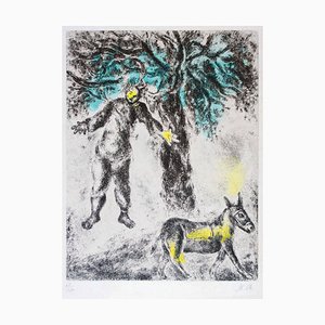 Fin d'Absalom - Aguafuerte original hecha a mano de Marc Chagall - 1958 1958
