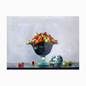 Crystal Vase with apples - Original Oil on Canvas - 2001 2001