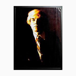 Portrait d'Andy Warhol - Imprimé jaune par G. Bruneau - 1980s 1980s