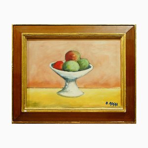 Bodegón con frutas - Oleo sobre lienzo de Ottone Rosai - 1950 ca. 1950 ca.