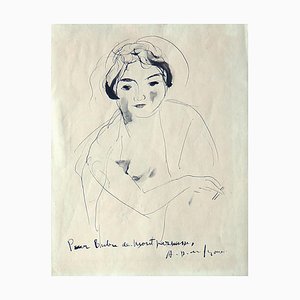 Dibujo Bubu de Montparnasse - Ink original china - 1928/29 1928/29