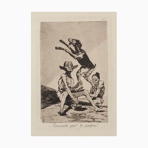 Aguarda que te unten - Origina Aguafuerte y aguatinta de Francisco Goya - 1868 1868