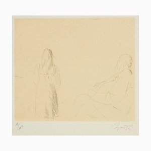 Painter and Model - Original Etching by Giacomo Manzù - 1964 1964