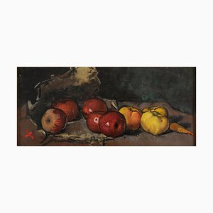 Bodegón con frutas y verduras - Original Oil on Canvas de Luigi Spazzapan, años 30