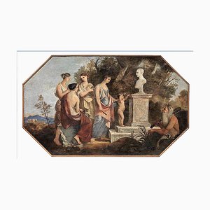 Allegoric Scene with Vestal Virgins and Satyr - 19th Century - Painting - Modern 19th Century