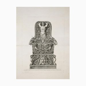 Candelabro ornato con diversi arabeschi... Etching 1778 1778