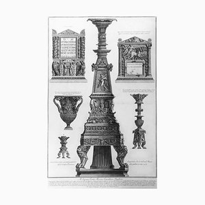 Vari Candelabri, un Vaso e Due Urne Cinerarie - Gravure à l'eau-forte - 1778 1778