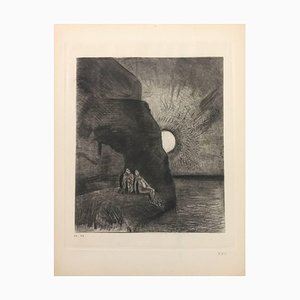 Gravure à l'Eau-Forte originale '' Les Fleurs du Mal '' par Odilon Redon - 1923 1923