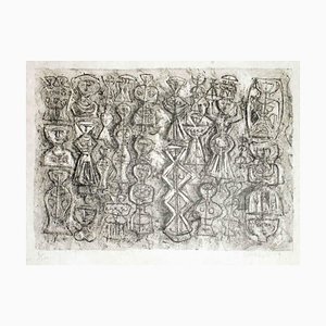 Gli Idoli - Original Lithograph by Massimo Campigli - 1970 ca. 1970 ca.