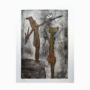 Lithographie Personnages I - Original 1967 par S. Matta - 1967 1967