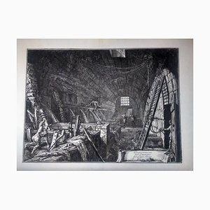 Dimostrazioni dell'Emissario del Lago Albano - Original Etching by G.B. Piranesi