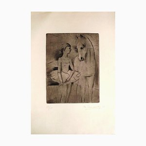 The Horse and the Dancer - Original Etching by Theodore Stravinsky - 1932 1932