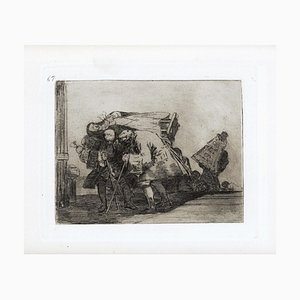 Acquaforte Esta no lo es Menos - Original Incisione di Francisco Goya - 1863 1863