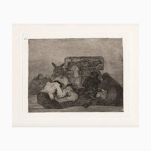 Extraña devoción! - Original Etching by Francisco Goya - 1863 1863