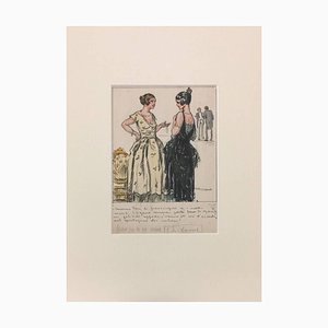 Our husbands - Original Ink and Watercolor by L. Bompard - Early 1900 Early 20th Century