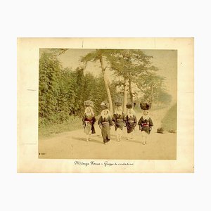 Japanese Country Women - Antique Album de Couleurs à la Main en Carthane 1870/1890 1870/1890