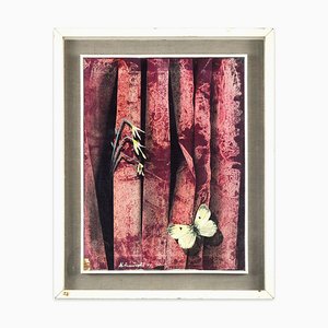 Pink Composition - Original Mixed Media 1971 1971