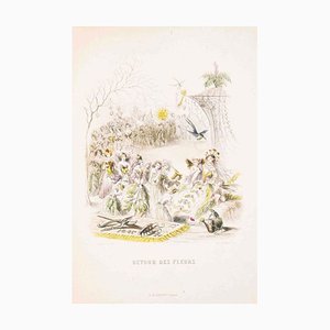 Retour des Fleurs - Les Fleurs Animées Vol. II - Litho par JJ Grandville - 1847 1847