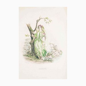 Verveine - Les Fleurs Animées Vol. II - Litho von JJ Grandville - 1847 1847