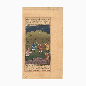 Ancient Persian Miniature: Men with Scimitar - Probably 18/19th Century 18/19th Century