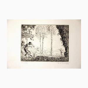 Nymphe et Faunes - Etching by K.-X. Roussel - 1900 ca. 1900 ca.