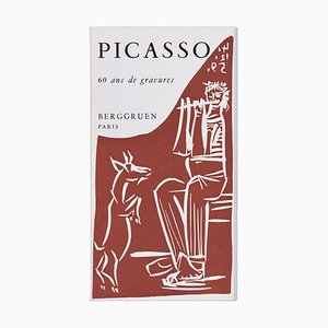 Picasso 60 Ans de Gravures - Catalogo vintage con incisione Linoleum originale - 1964 1964