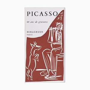 Picasso. 60 Ans de Gravures - Vintage Catalogue with Original Linocut - 1964 1964